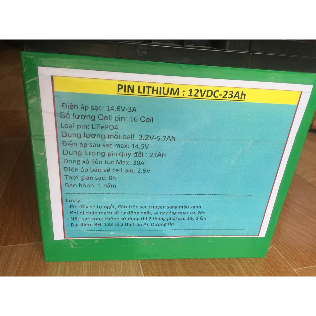 Pin Lithium 12VDC 16Ah-24Ah-30Ah  chống nước