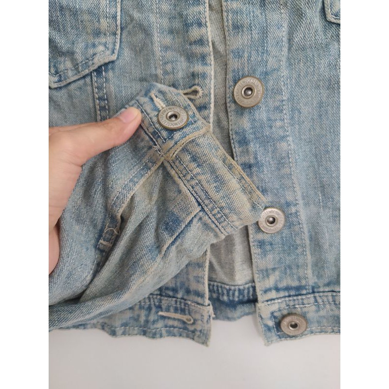 Áo khoác jeans nữ dáng crop top< 49kg