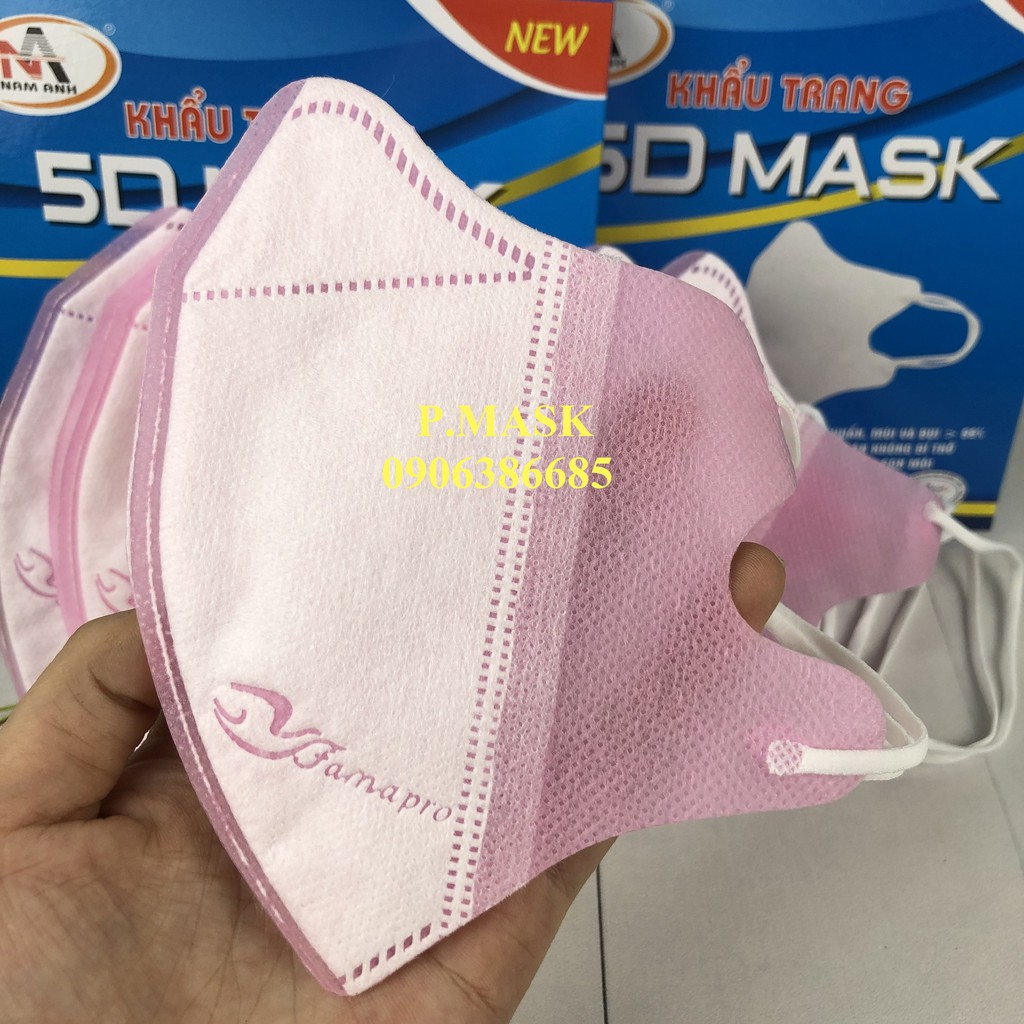 10 cái khẩu trang 5D Famapro Nam Anh thiết kế 3d Mask - Khẩu trang y tế Nam Anh 3d mask