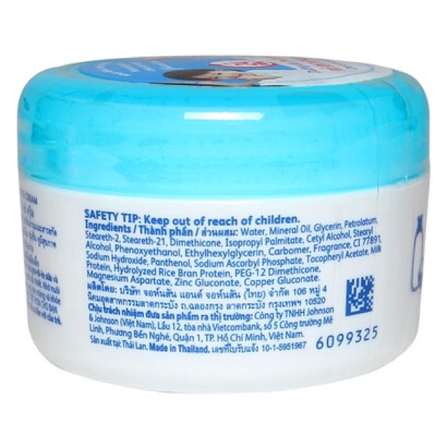 Dưỡng Ẩm Johnson's Baby Milk Rice Cream Nắp Xanh