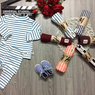 Bộ cotton len kẻ