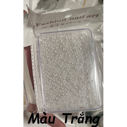 Khay Hạt Trai Tròn Set Hạt Trai Nhiều Side Nail - manh219