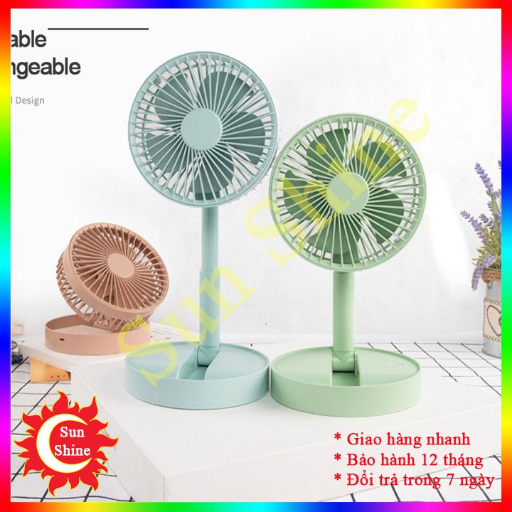 Quạt Mini Gấp Gọn Tích Điện Sạc Pin