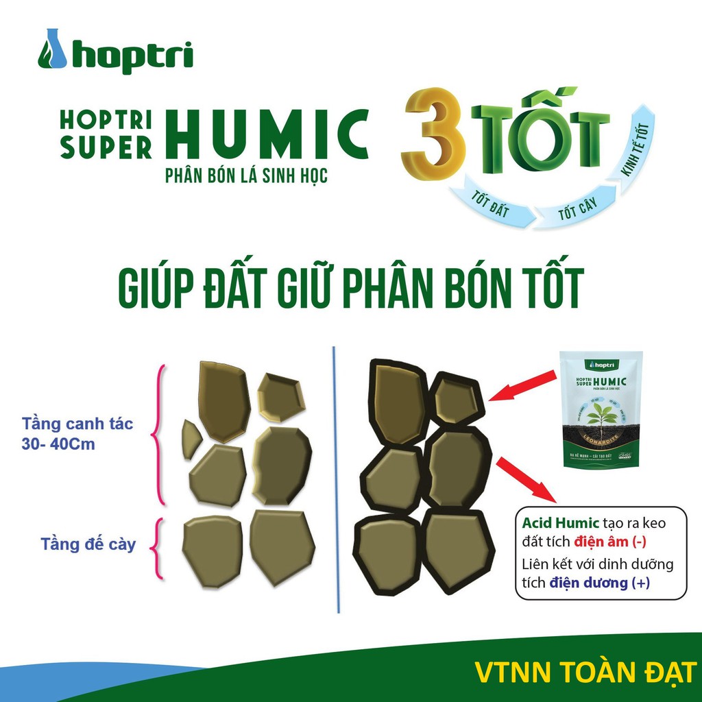 Phân Bón Sinh Học Super Acid Humic gói 250g, Phân Humic Axit giúp ra rễ mạnh, phục hồi cây, cải tạo đất