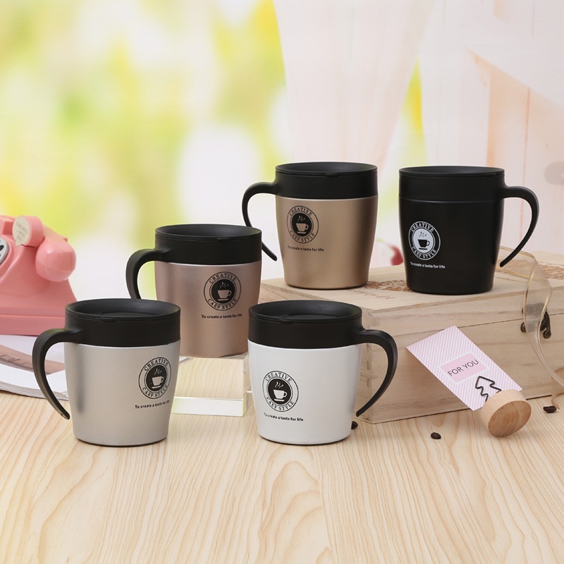 Stainless Steel Coffee Cup Fashion Office Business Vacuum Cup Practical Foreign Trade Mug