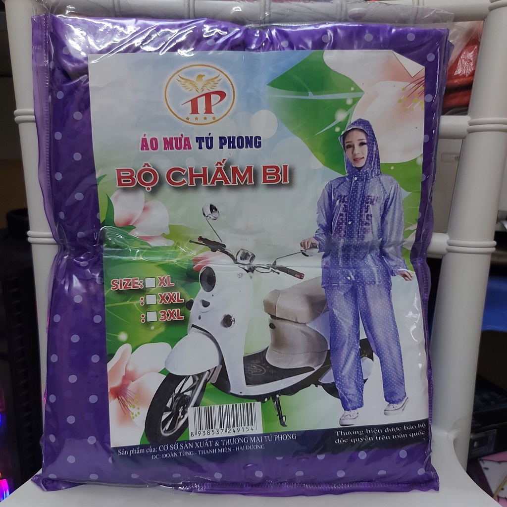 Bộ Áo Mưa Chấm Bi Nam - Nữ  Hàng Lọai Dẻo Và Dai độ Bền Dẻo Cao Cấp