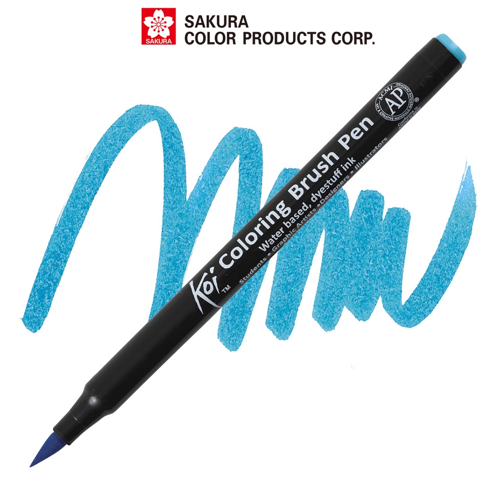 Bút lông màu nước ngòi cọ Sakura Koi Coloring Brush Pen Màu Sky Blue