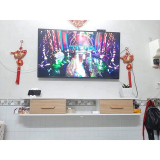 [ GIÁ HỦY DIỆT] Kệ Tivi IGA treo tường 2 ngăn tay nắm gỗ hiện đại thông minh phòng khách- GP40