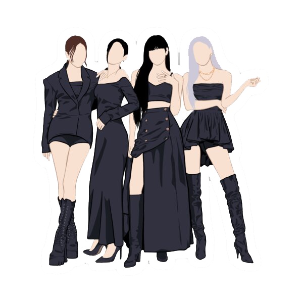 Bộ 30 Sticker hình dán BLACKPINK, LISA, JISOO, ROSE, JENNIE, hình dán pvc, hình dán laptop, hình dán nón bảo hiểm