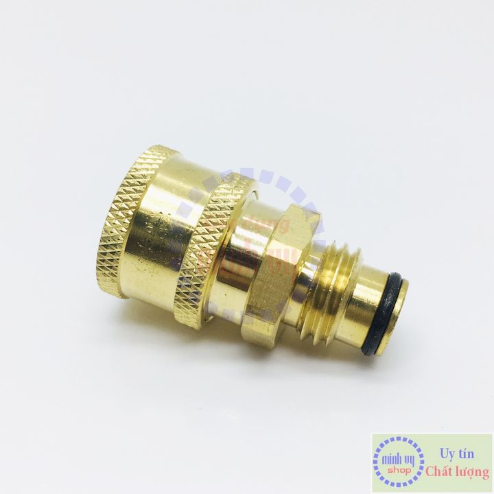 Khớp chuyển đầu s.ung máy rửa xe ren trong 16mm sang khớp cái nối nhanh 1/4in