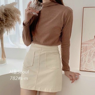 Áo giữ nhiệt kẻ nữ cổ 3p