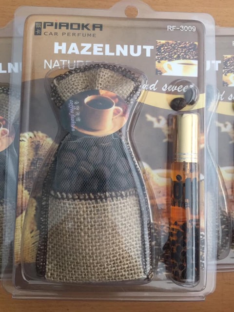 Túi cafe treo xe kèm tinh dầu - chính hãng hazelnut - tinh dầu cafe