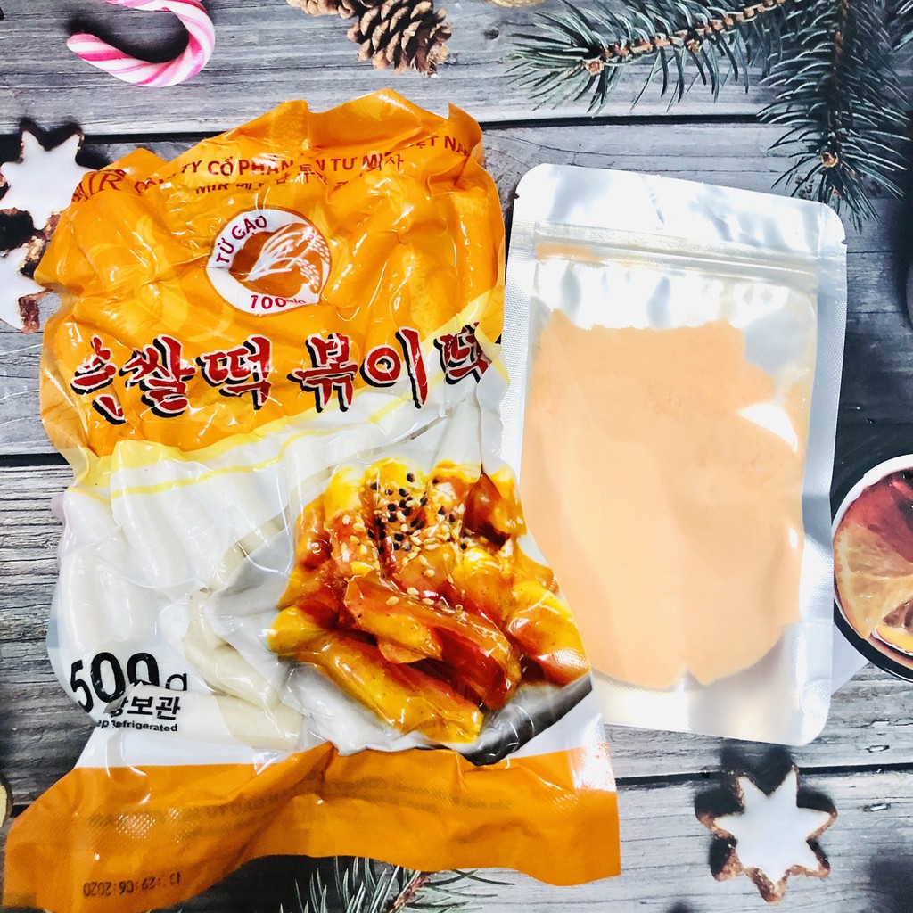 BÁNH GẠO HÀN QUỐC KÈM BỘT PHÔ MAI ( loại mới )