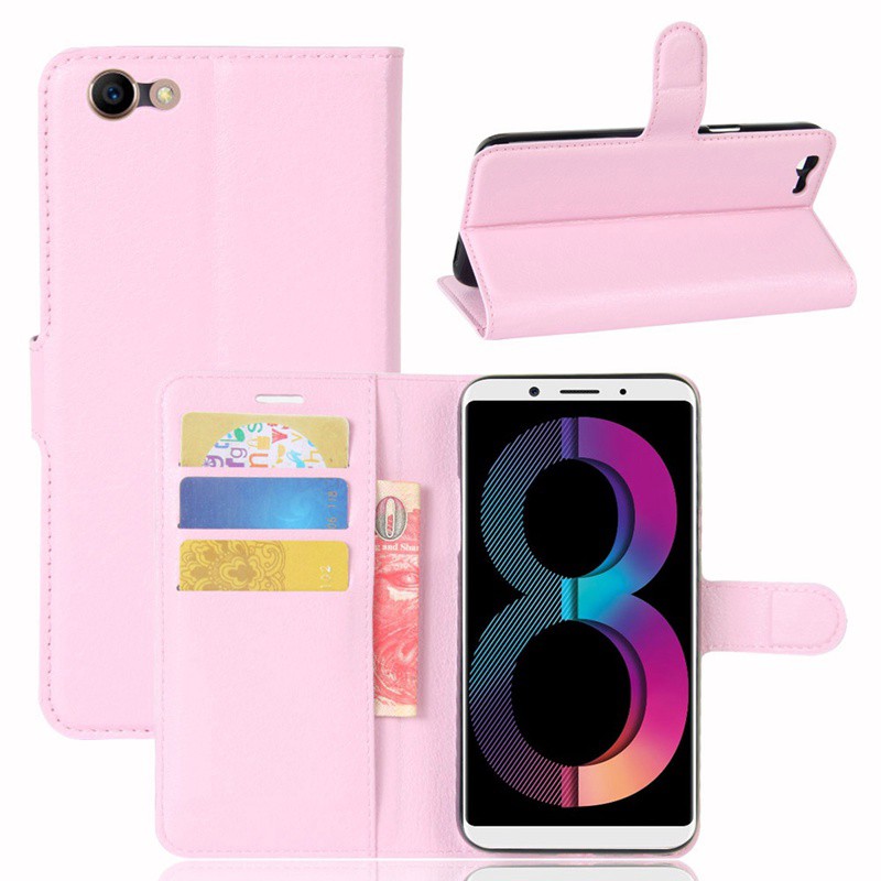 Bao da điện thoại có đế đỡ gấp và ngăn để thẻ cho Oppo A83 Case | BigBuy360 - bigbuy360.vn