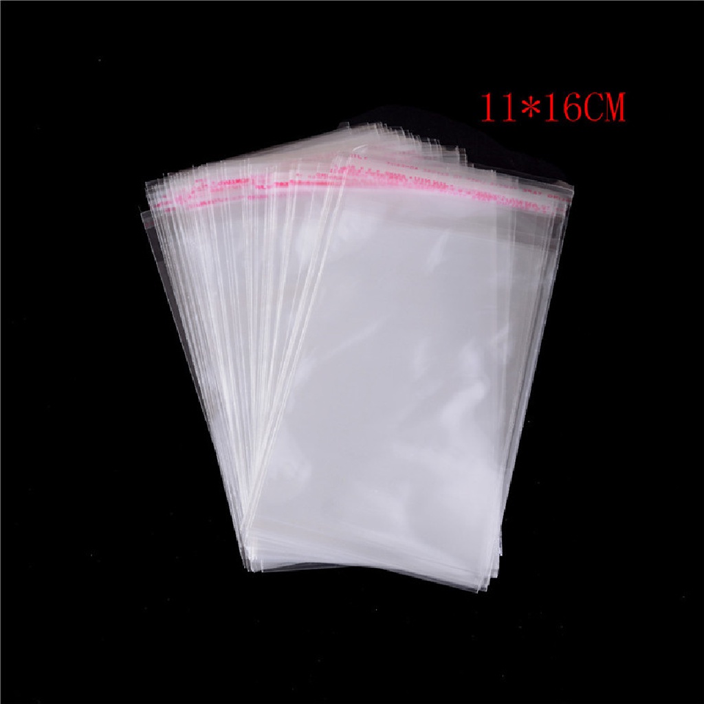 Bộ 100 túi nhựa opp trong suốt tự dính đựng trang sức