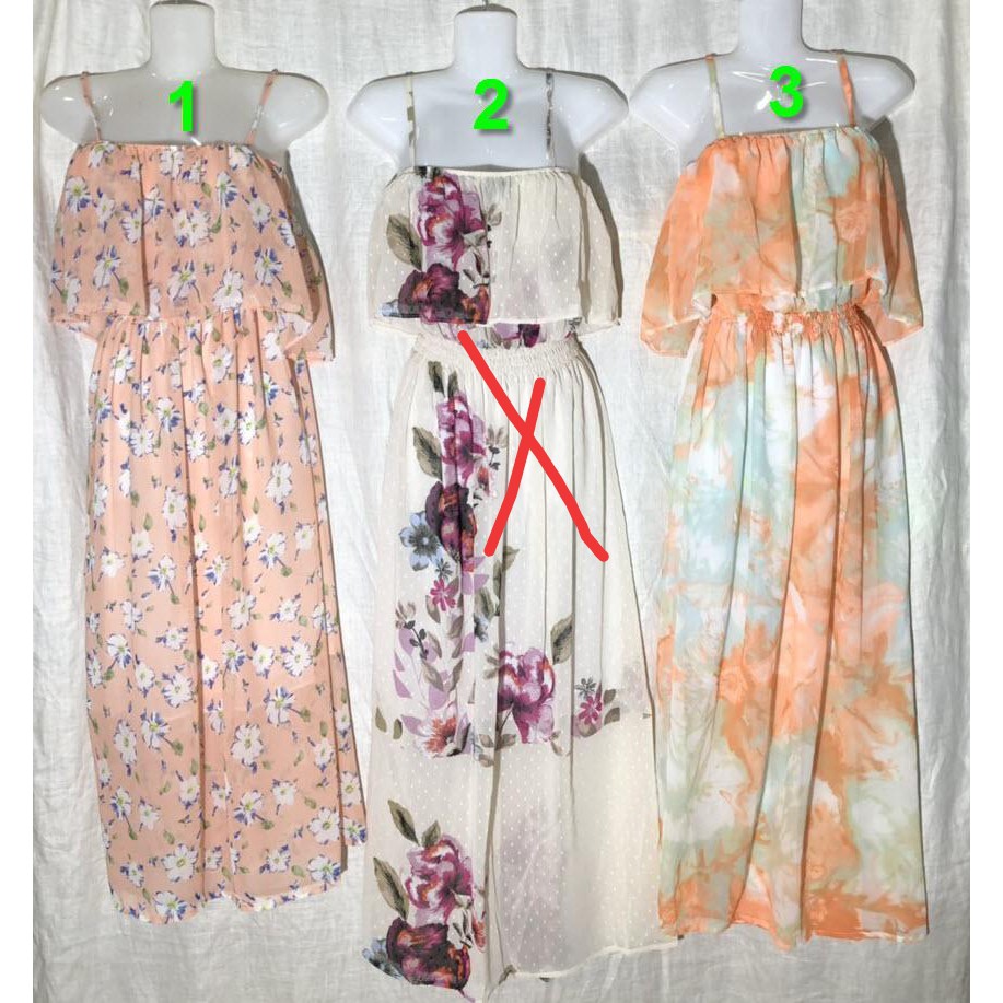 Đầm maxi voan 2 dây bèo ngực | BigBuy360 - bigbuy360.vn