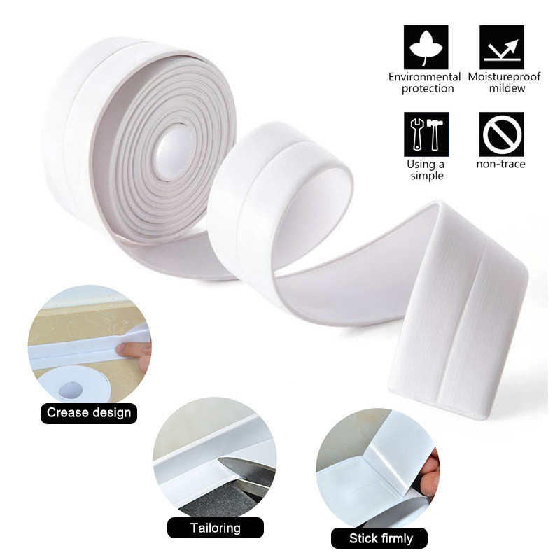 Wall corner window bath tape sealing strips pvc kitchen waterproof wall sticker self-adhesive seam toilet