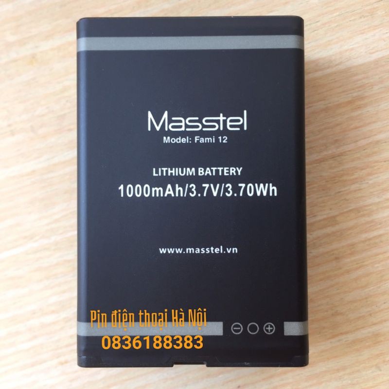 Pin Masstel Fami 12 - Chính hãng- Dung lượng 1000 mAh - Bảo hành 6 tháng