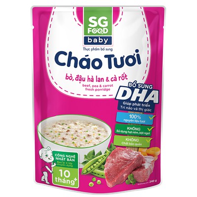 Cháo Tươi Baby Sài Gòn Food 240g/bé từ 10 tháng