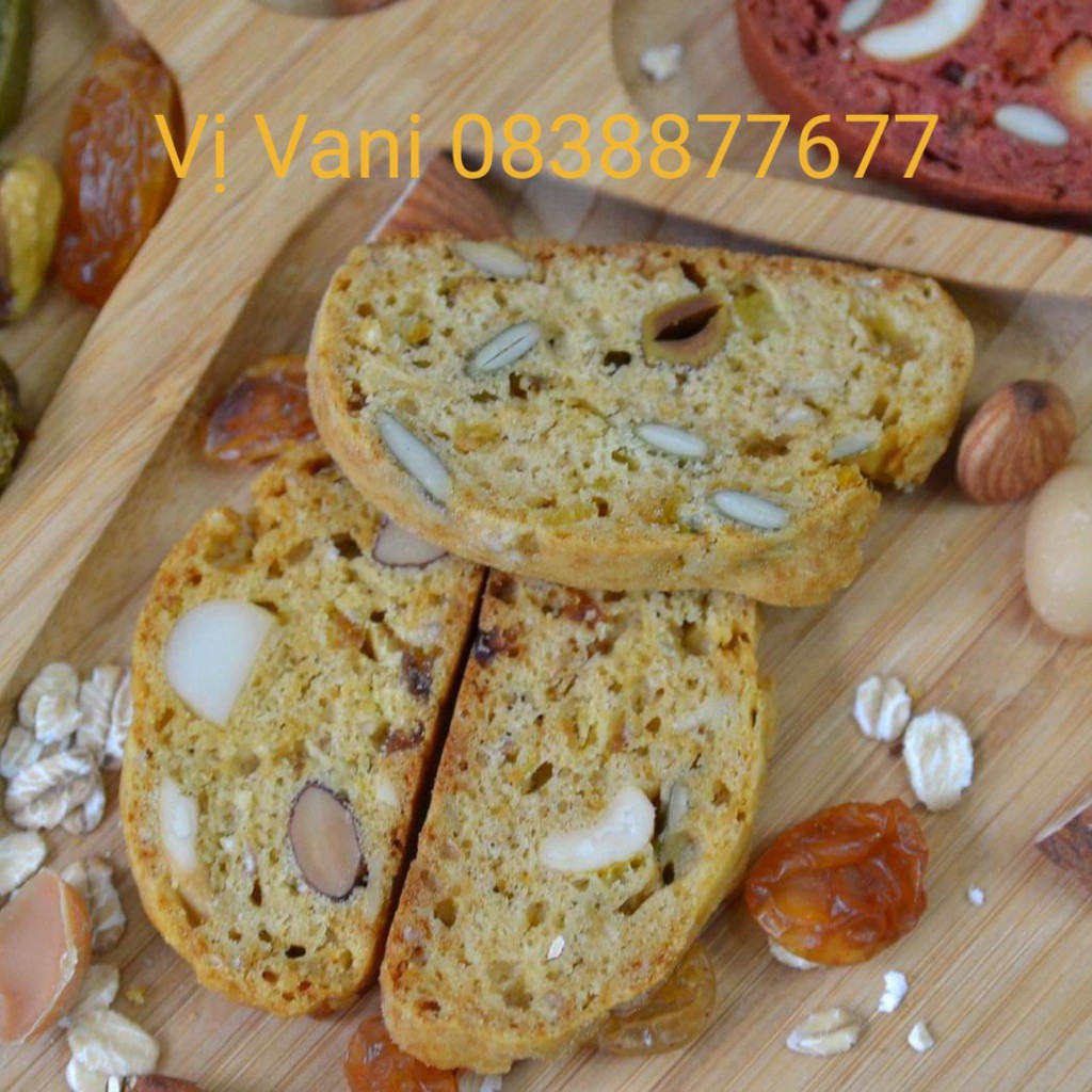 Siêu sale 7 vị Biscotti Healthy, giảm giá mời khách gói ăn thử gói 100gr, bánh ăn kiêng 100% từ tự nhiên