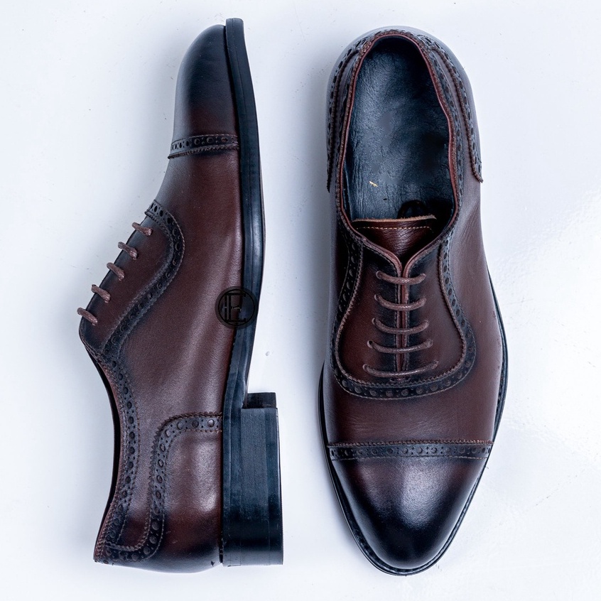 Giày tây nam công sở dáng Oxford da thật bảo hành 12 tháng - Mã T27