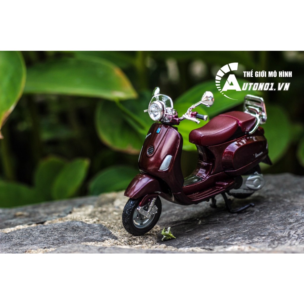 MÔ HÌNH XE VESPA LXV 2013 BROWN 1:18 MAISTO 7070A