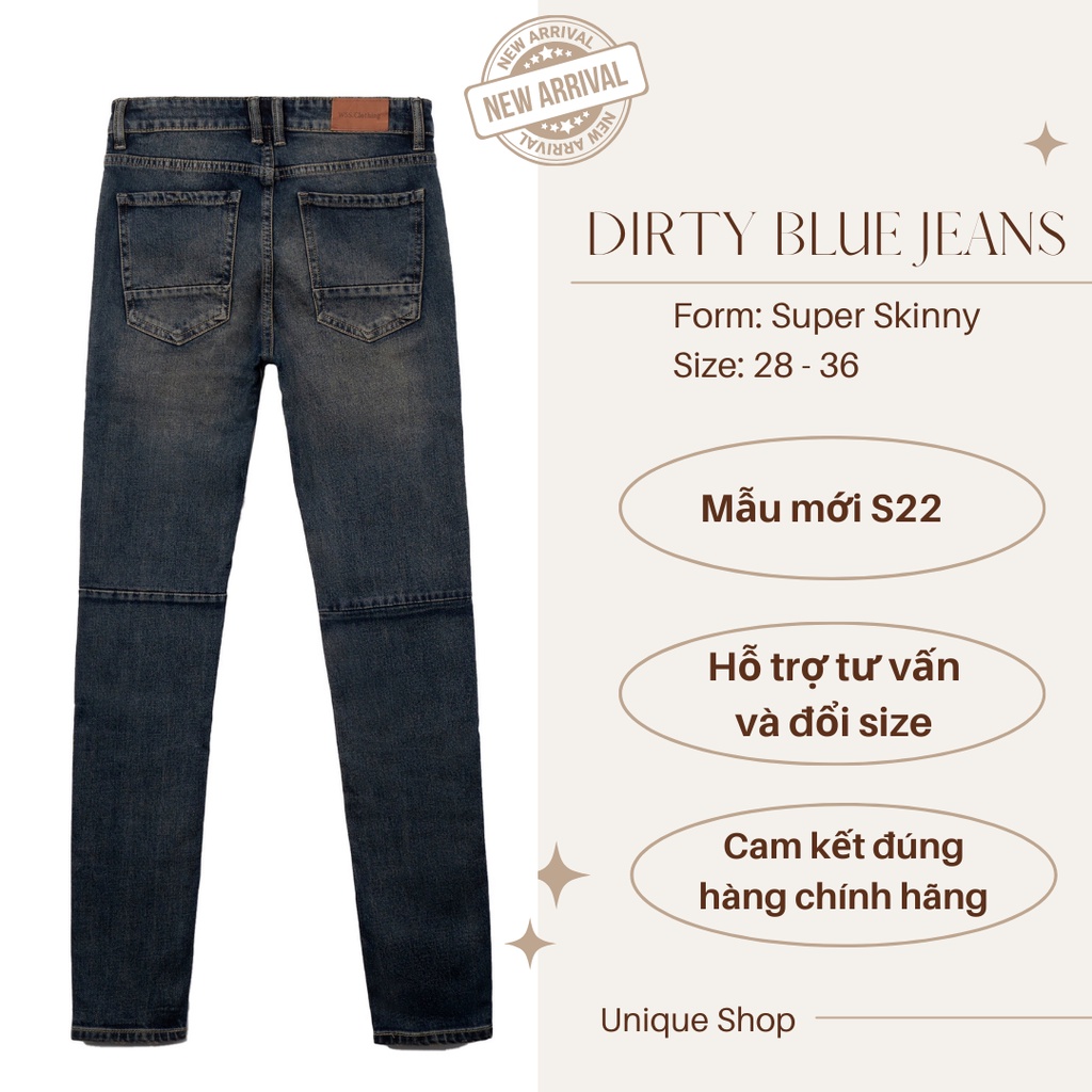 Quần Skinny Jeans Nam Nhập khẩu cao cấp | Dirty Blue Skinny Jeans