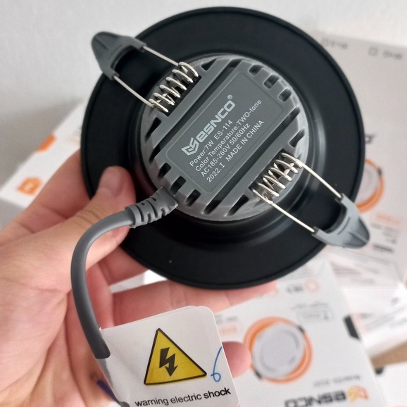 Đèn Âm trần 7W 3 chế độ màu Viền Vàng, Viền Đen Bạc, Viền Bạc phi 90