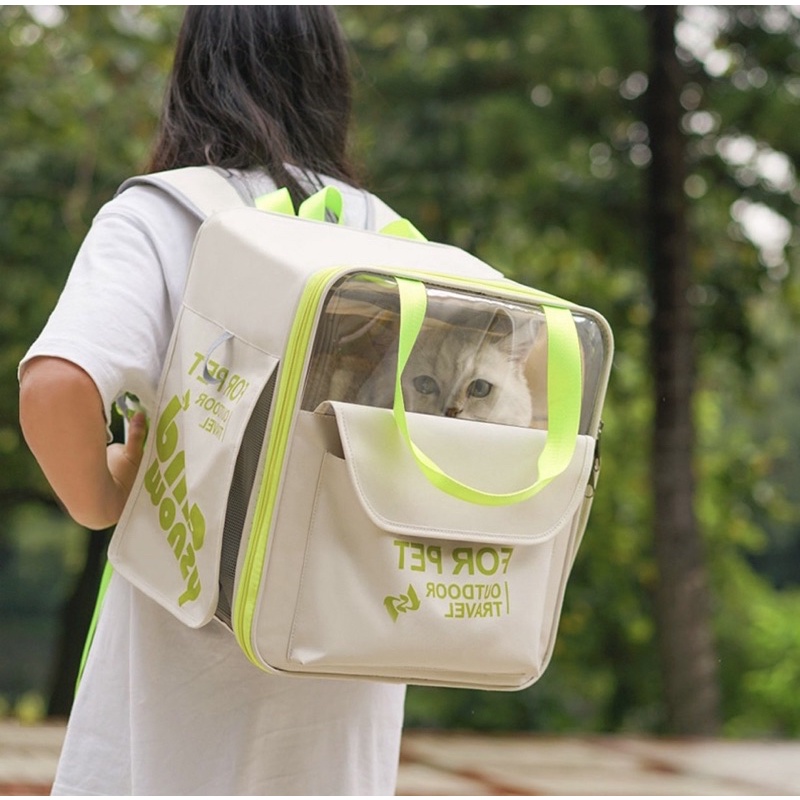Balo cho mèo du lịch size lớn, balo chó mèo 10kg for pet BECHON B242