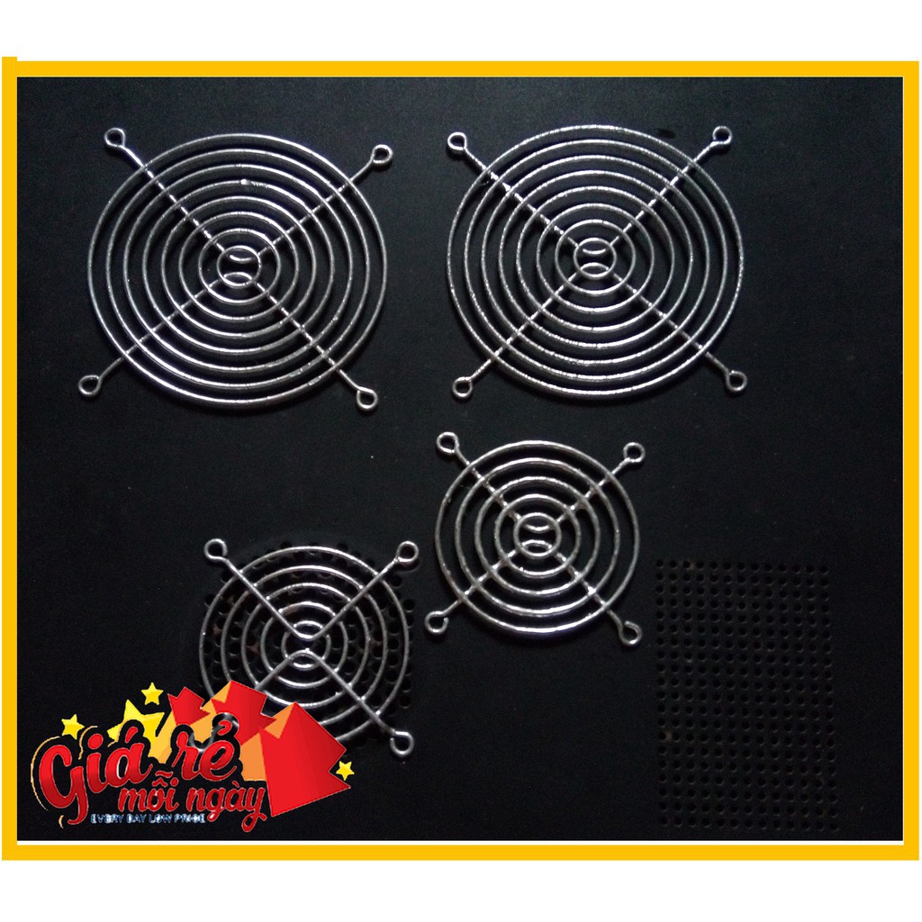 Lưới Chắn Quạt Fan 8 cm 12cm - Tấm Sắt Bảo Vệ Quạt Tản Nhiệt Nguồn máy tính, Amply