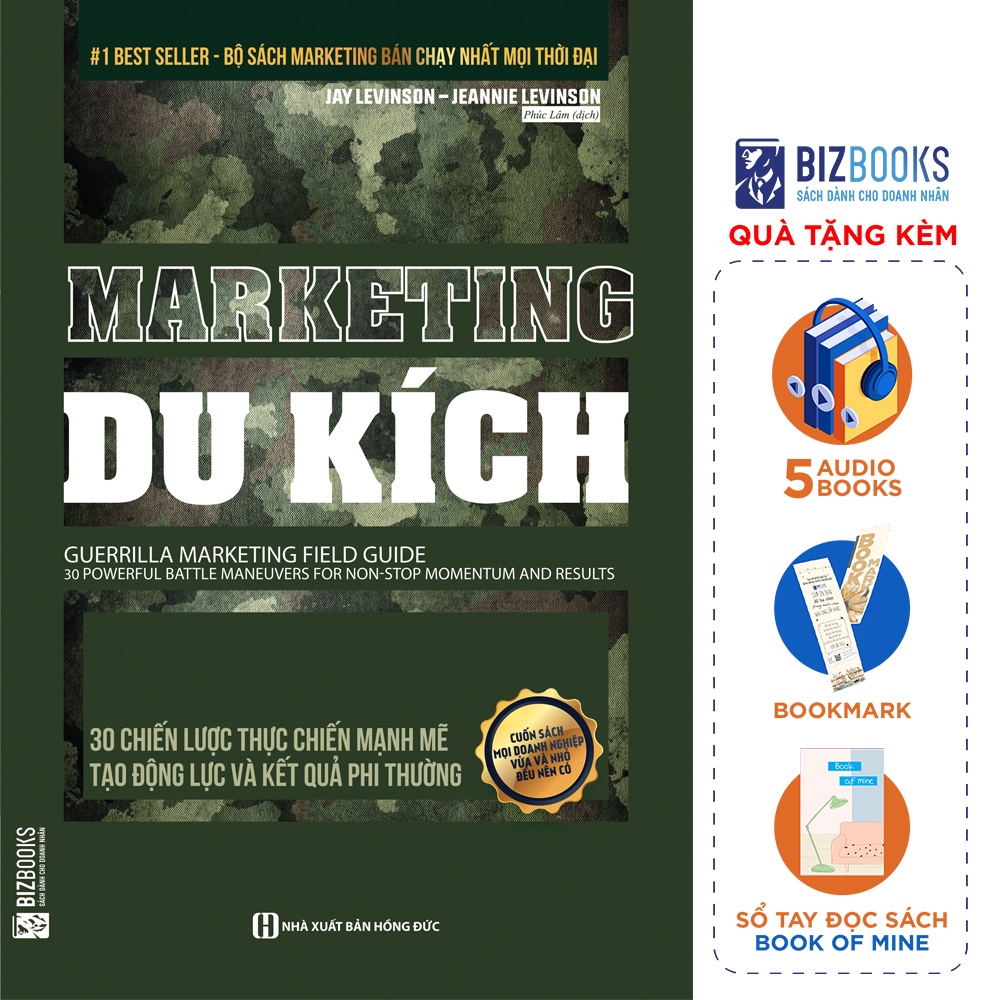 BIZBOOKS - Sách - Marketing Du Kích: 30 Chiến Lược Thực Chiến Mạnh Mẽ Tạo Động Lực Và Kết Quả Phi Thường - 1 BESTSELLER