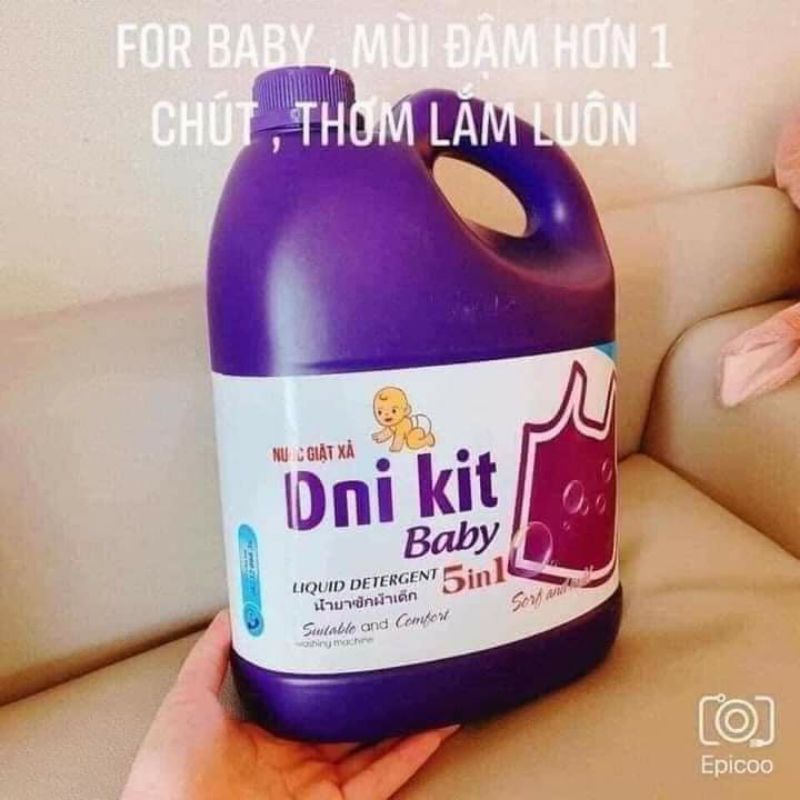 Nước giặt xả can 3,6 lít hàng công ty.