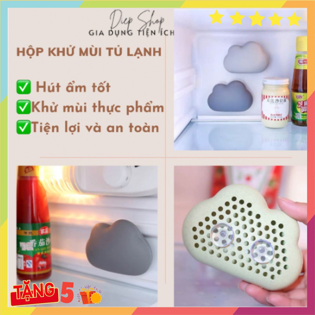 Khử mùi tủ lạnh ❤️SALE❤️Hút mùi tủ lạnh Than hoạt tính hình đám mây siêu xinh loại bỏ các mùi hôi từ thực phẩm hư hỏng