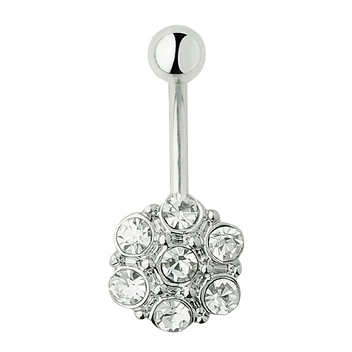 Khuyên cơ thể dạng tròn đính đá xinh xắn