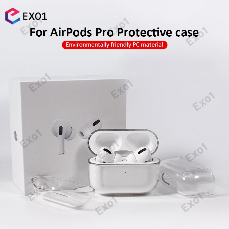 Cho AirPods PRO Bảo Vệ Bìa cho Apple AirPods 3 Bluetooth Tai Nghe Thiết Lập Trong Suốt PC Cứng Shell [EXO]