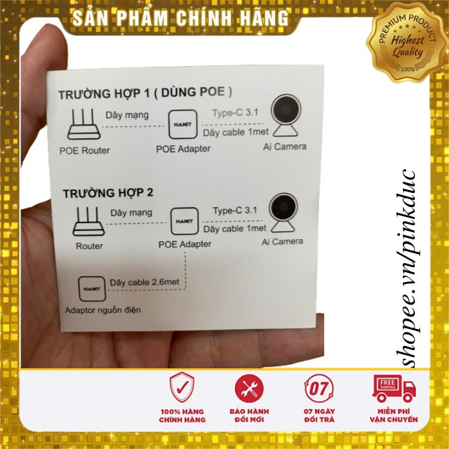 HANET Ai Camera POE Adapter Hàng Chính Hãng