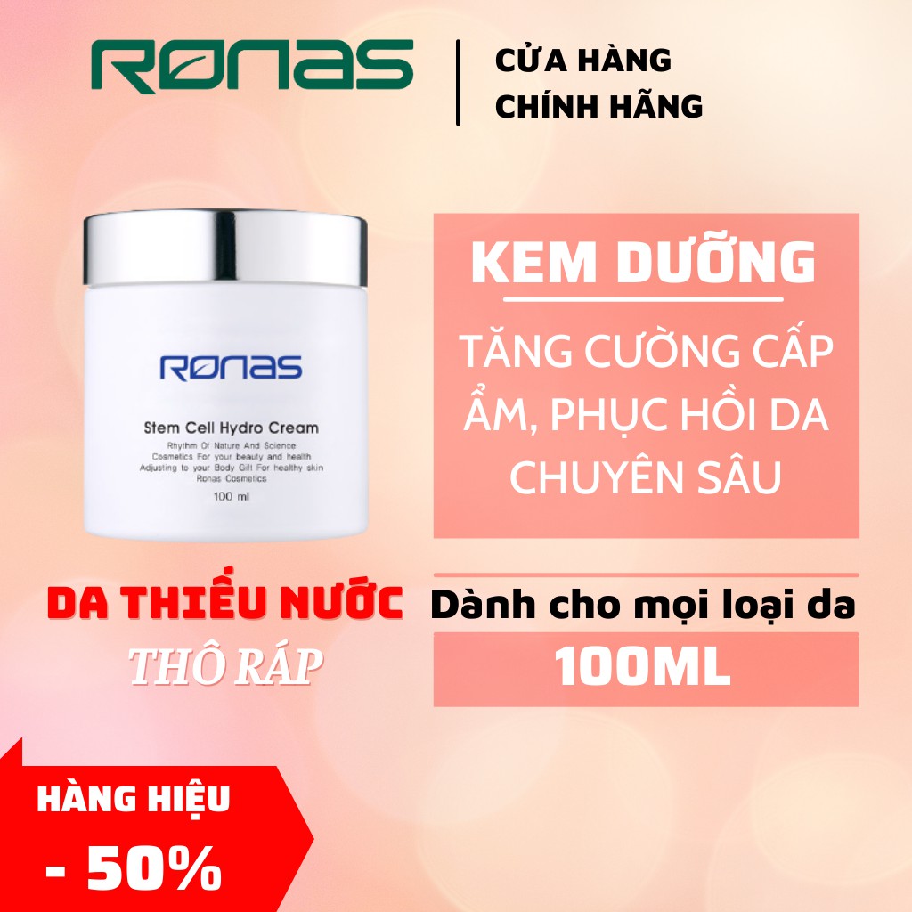 Kem Dưỡng trắng da, cấp ẩm Ronas Stem Cell Hydro Cream Chính hãng