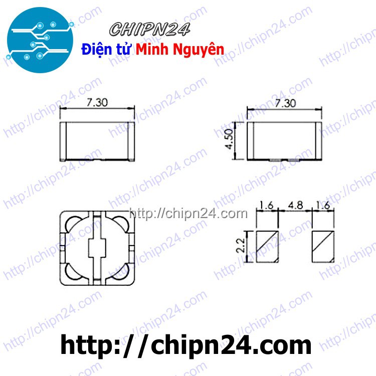 [3 CÁI] Cuộn Cảm Dán CD74R 220uH [221] (SMD Dán)