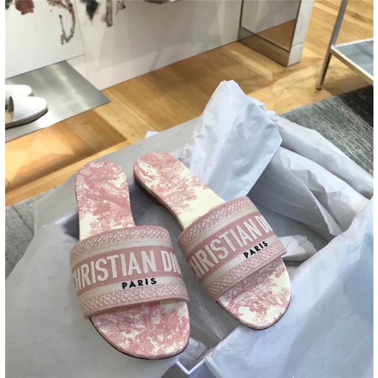 Dép Cao Su Thêu Họa Tiết Thời Trang Cho Nữ Size 34-42