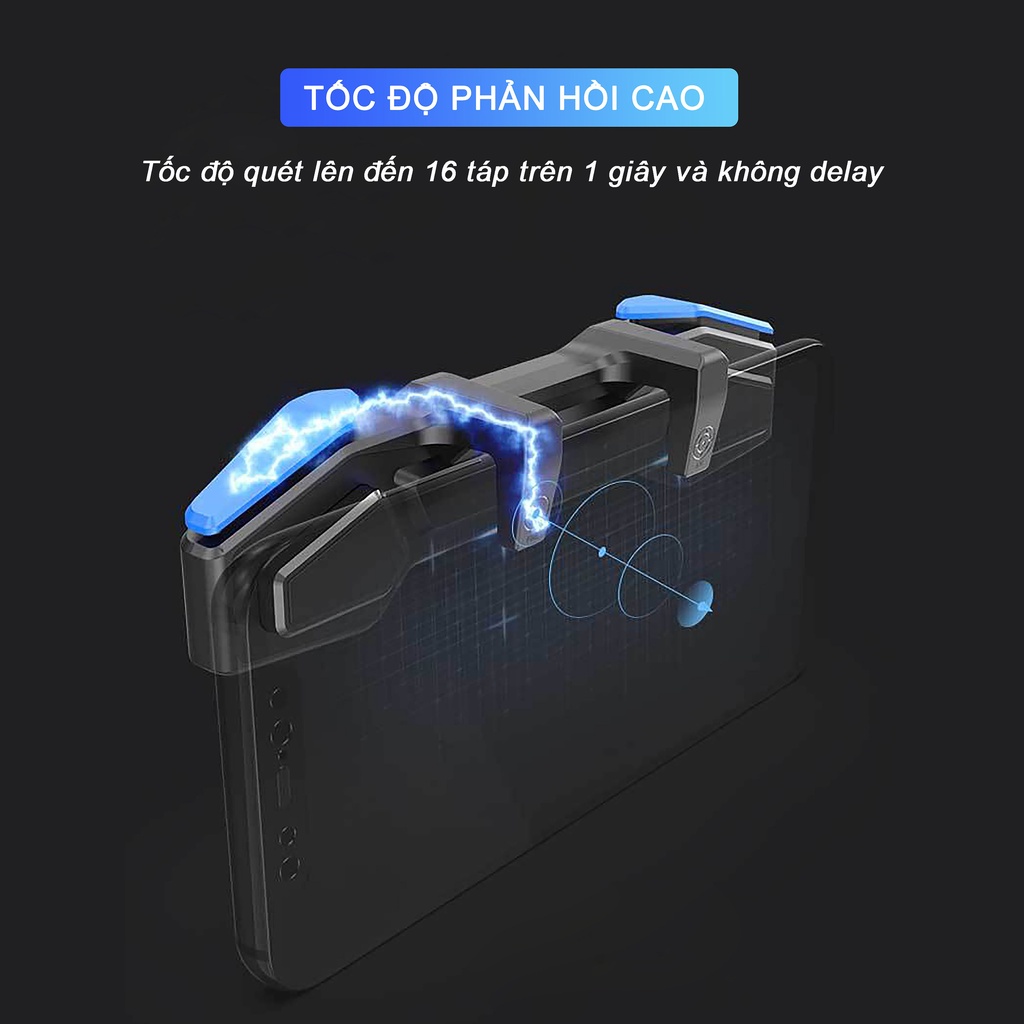 Tay cầm chơi game điện thoại SIDOTECH AK01 hỗ trợ auto tap ghìm tâm chơi pubg freefire ros thao tác 4 - 6 ngón dễ dàng