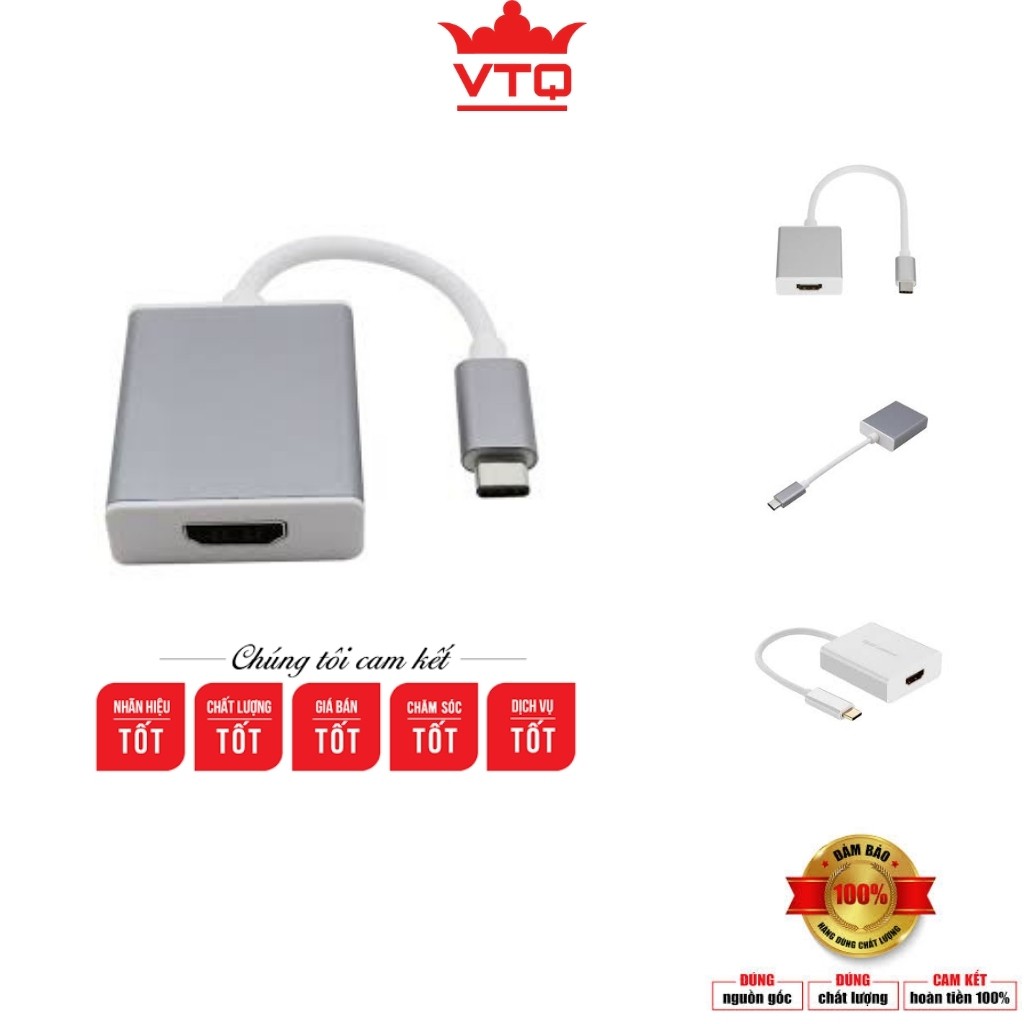 Cáp chuyển usb Type C sang HDMI, Type C to HDMI hàng cao cấp.Bảo hành 6 tháng.shopphukienvtq