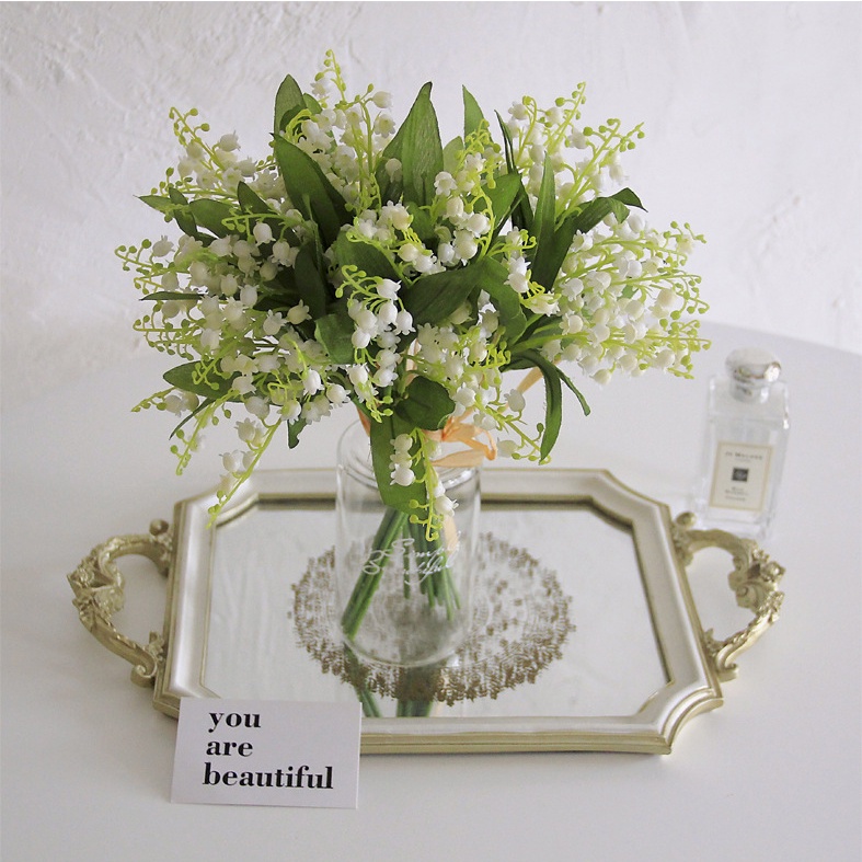 Bó 6 cành hoa giả linh lan trang trí nhà siêu đẹp