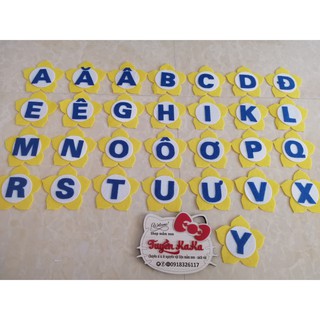 Thanh Lý 29 Hoa chữ cái bằng vải nỉ