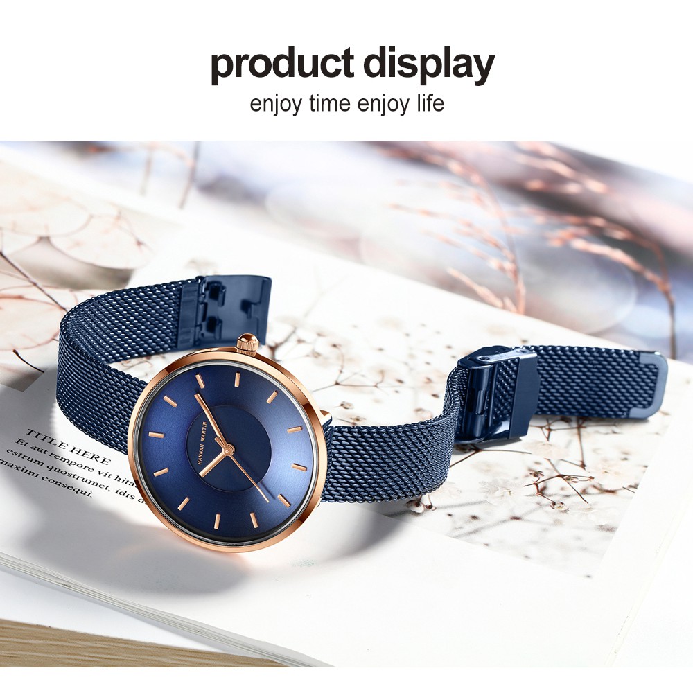 Đồng Hồ nữ HANNAH MARTIN chính hãng - model hm-1052 - thép không gỉ - bảo hành 1 năm | BigBuy360 - bigbuy360.vn