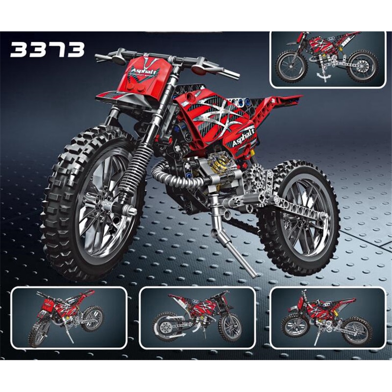 Bộ đồ chơi lắp ráp mô hình lego chiếc xe mô tô leo địa hình phong cách cổ điển 42007 dành cho các bé