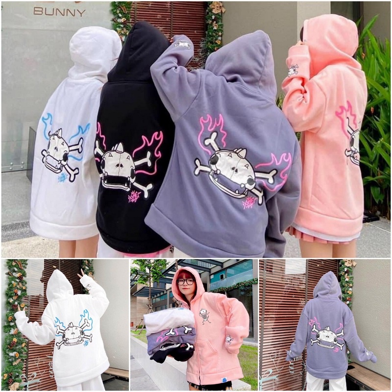 Áo Hoodie Cặp Đôi Nam Nữ Tay Dài 💖FREESHIP RẺ ĐẸP💖 Áo Khoác Nỉ Bông Chống Nắng - Unisex Rộng Couple Siêu Xinh Jaket