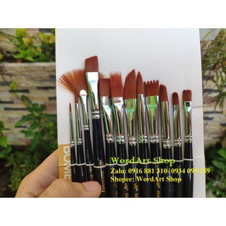 Bộ Cọ Bomega / Keep Smilling Nhiều Đầu (12 Cây đầy đủ đầu cọ)