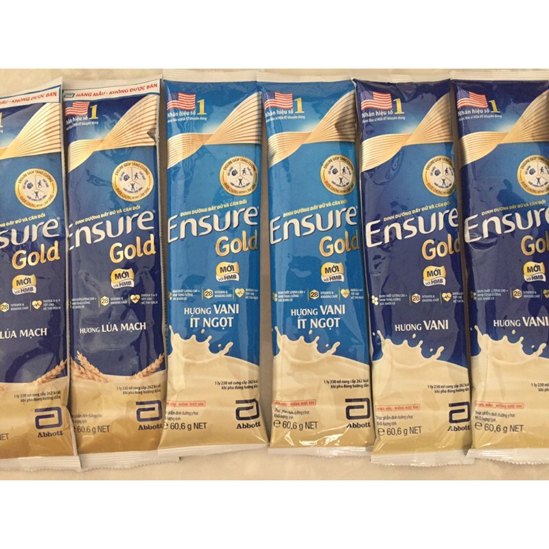 Sữa Ensure gold gói 60,6g( date 6/2022)