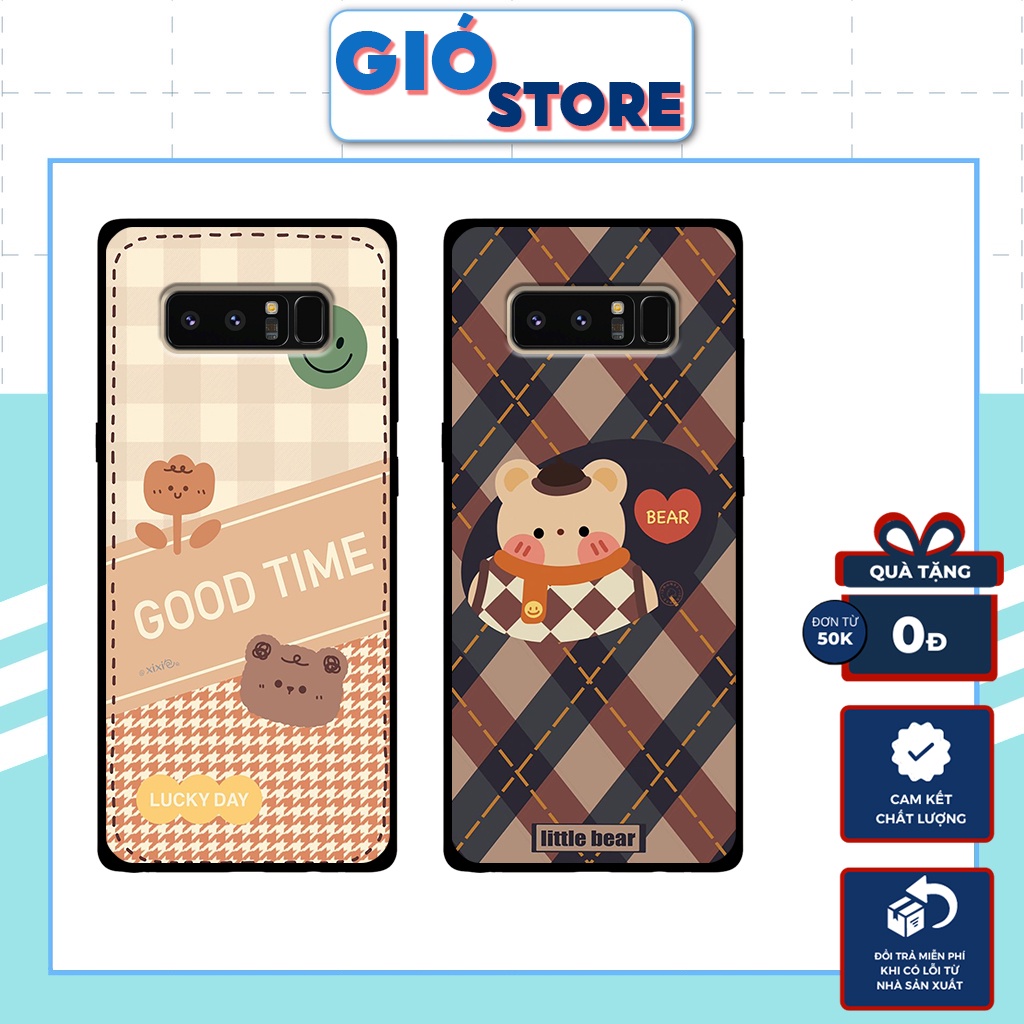 Ốp lưng SAMSUNG NOTE 8/ NOTE 9 /S8/ S8 PLUS, Ốp điện thoại in hình gấu nâu đáng yêu,dễ thương – lưng nhựa nhám viền dẻo