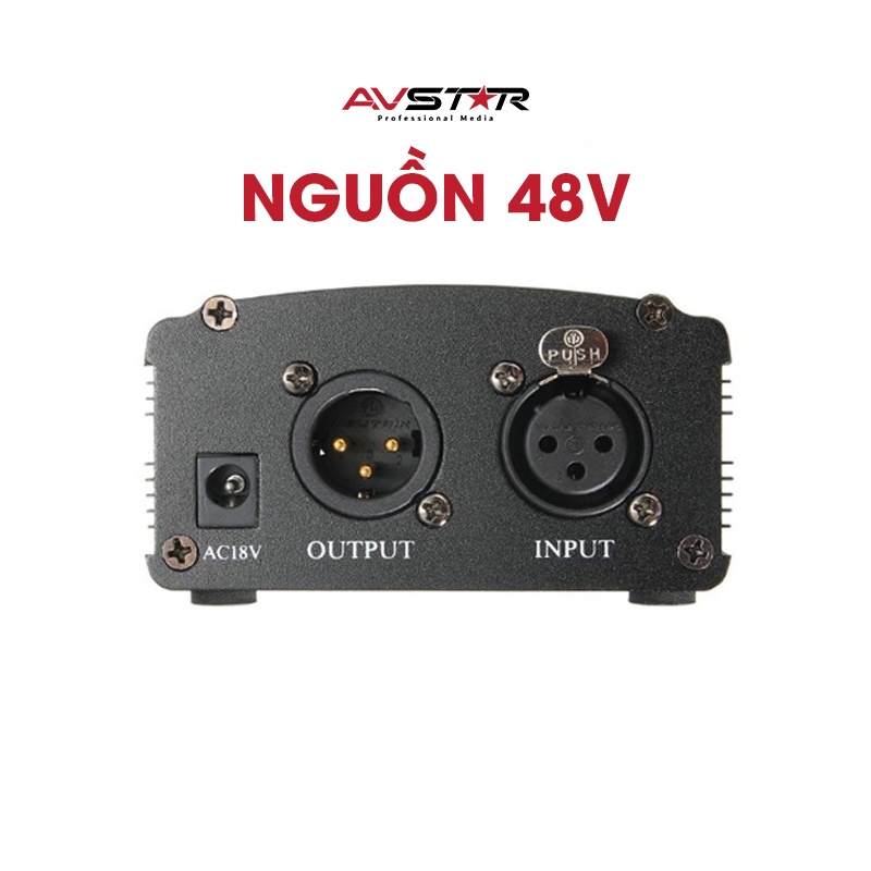 Nguồn Phantom 48V Cấp Điện Cho Mic Thu Âm Livestream Hát Karaoke Online Chính Hãng Cao Cấp Bảo Hành 6 Tháng